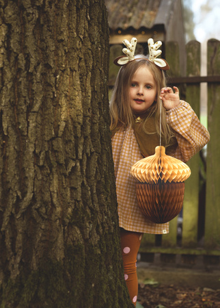 Dekoracja bibułowa Żołędzie, 27cm, mix (1 op. / 2 szt.)