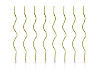 Świeczki urodzinowe zakręcone, złote, 14cm (1 op. / 8 szt.)