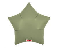 Balon foliowy, gwiazda 15", Sage Green, 5 szt.