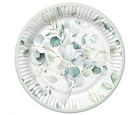 Talerzyki papierowe Eucalyptus Twigs, 18 cm, 8 szt.