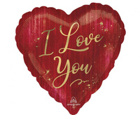 Balon foliowy 18" serce I love you rouge