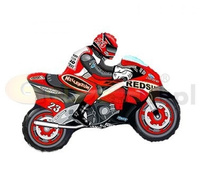 Balon foliowy 14" - "Motor" (czerwony)