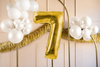 Balon foliowy Cyfra ''7'', 72cm, jasny złoty