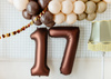 Balon foliowy Cyfra '7', 86cm, mocca