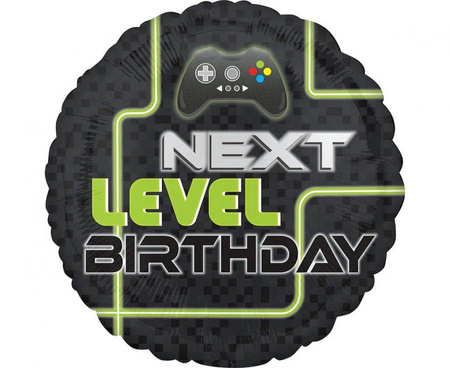 Balon foliowy 18" - Level Up Birthday
