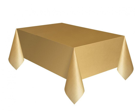 Obrus złoty, matowy, rozm. 274 x 137 cm
