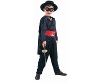 Zestaw dla dzieci Zamaskowany Szermierz (bluzka, spodnie, peleryna, pasek, opaska na oczy), rozm.120/130 cm