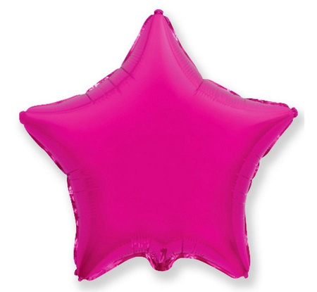 Balon foliowy 18" - "Gwiazda" (ciemnoróżowa)