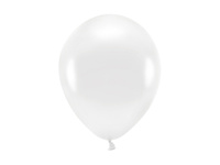 Balony Eco 26cm metalizowane, biały (1 op. / 10 szt.)