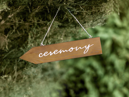 Drewniany drogowskaz  Ceremony, 36x7,5cm