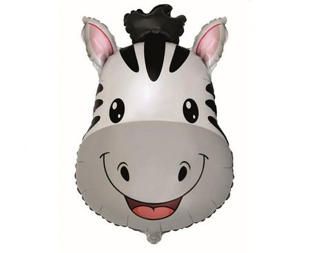 Balon foliowy 24" - Zebra (głowa), pakowany