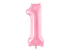 Balon foliowy Cyfra ''1'', 86cm, różowy