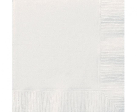 Serwetki papierowe białe, 25x25 cm, 20 szt.