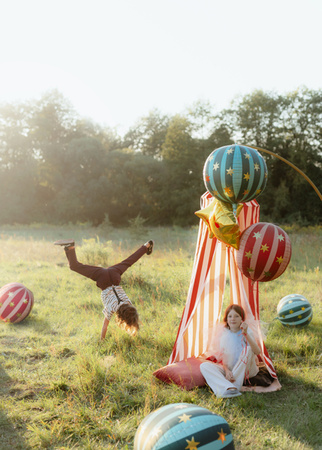 Balon foliowy Piłka w gwiazdki, 75 cm, zielony