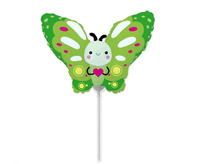 Balon foliowy 14" - Motylek (zielony)
