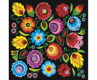 Serwetki papierowe Łowicz Folk Colourful Cut-out on Gold, 33 x 33 cm,  20 szt.