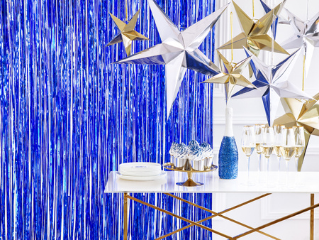 Kurtyna Party, niebieski, 90 x 250cm