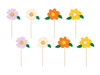 Toppery na tort Kwiaty, mix, 13 cm (1 op. / 8 szt.)