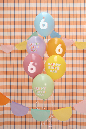 Balony 30 cm, 6, mix (1 op. / 6 szt.)