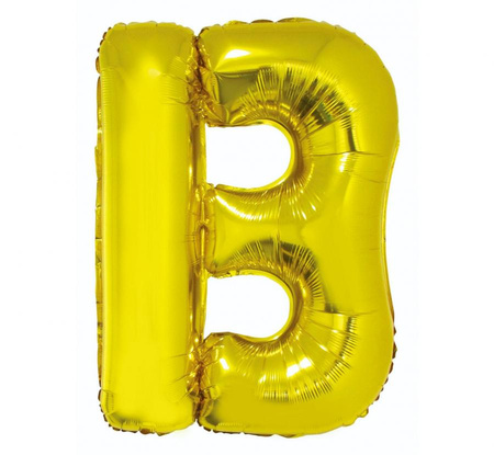 Balon foliowy "Litera B", złota, 89 cm