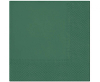 Serwetki gładkie jednokolorowe Holly Green, 33x33 cm / 20 szt.