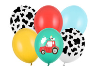 Balony 30 cm, Farma, mix (1 op. / 6 szt.)