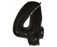 Balon foliowy Cyfra 4 czarna, 92 cm