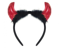 Opaska Rogi diabełka z futerkiem