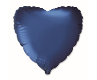 Balon foliowy 18" - Serce (satynowy Navy Blue)