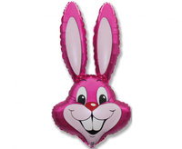 Balon foliowy 24" - "Rabbit" (różowy), pakowany
