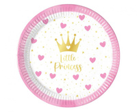 Talerzyki papierowe My little Princess FSC, 20 cm, 8 szt.