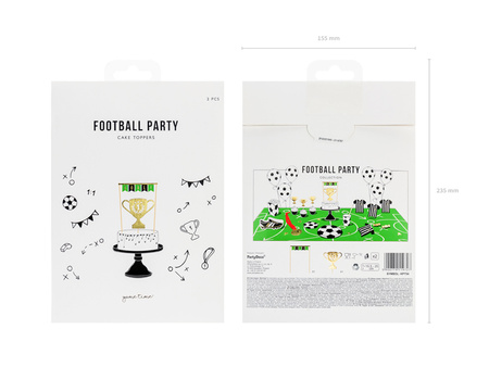 Topper na tort Piłka, mix, 15.5-20cm (1 op. / 2 szt.)