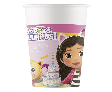Kubeczki papierowe  Gabby's Dollhouse, 200ml, 8 szt. (papier FSC)