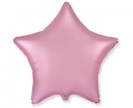 Balon foliowy 18" - Gwiazda (satynowy pastel jasnoróżowy)