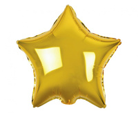 Balon foliowy "Gwiazda", złota, 19"