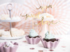 Dekoracje do muffinek Love, złoty, 13cm (1 op. / 6 szt.)