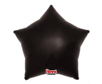 Balon foliowy, gwiazda 15", Metallic Black, 5 szt.