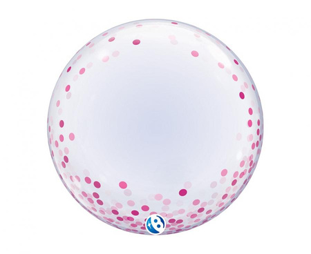 Balon Takara DECO Pink Confetti Dots, 24"